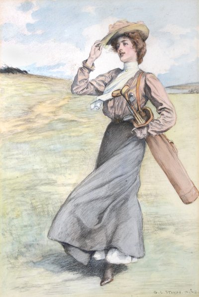 Lady golfaaja tekijältä George Loraine Stampa
