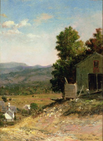 Tutkimus Old Barnista, West Campton, New Hampshire, 1865 tekijältä George Loring Brown