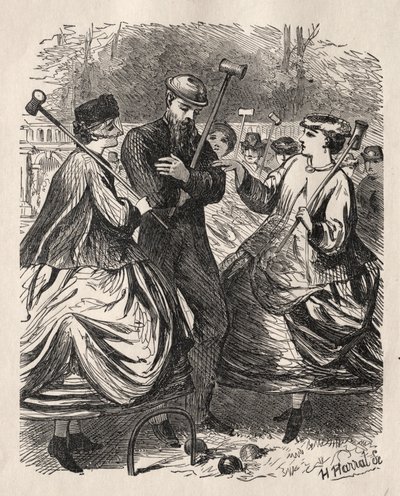 Meidän krokettijuhlamme, 1864. tekijältä George Louis Palmella Busson Du Maurier