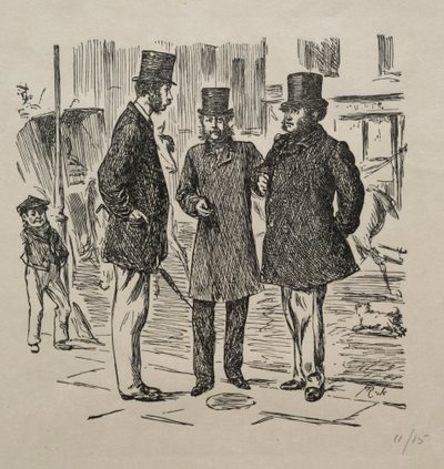 Pieni hetki ennen esittelyä, 1865. tekijältä George Louis Palmella Busson Du Maurier