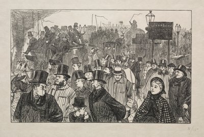 The Living Stream at London Bridge - On the Bridge, 1863. tekijältä George Louis Palmella Busson Du Maurier