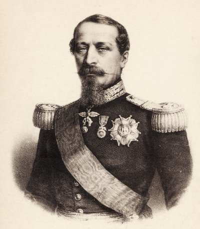 Ranskan keisarin Napoleon III:n muotokuva (postikortti) tekijältä Bartolome Esteban and studio Murillo