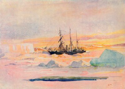 Shackletons-laiva, Nimrod, McMurdo Soundissa, 1909, 1912 tekijältä George Marston