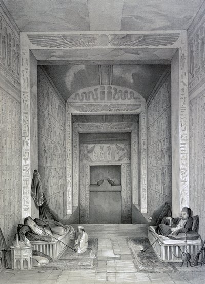 Temppelin sisustus, Egypti, 1800-luku tekijältä George Moore