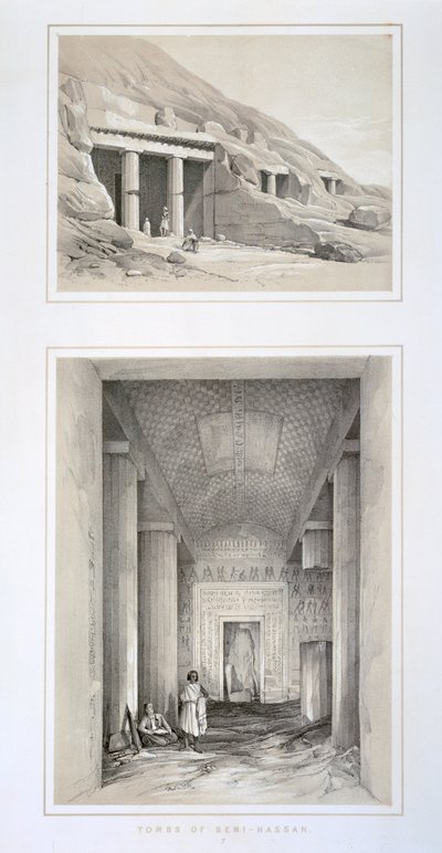 Beni-Hassanin haudat, Egypti, 1800-luku tekijältä George Moore