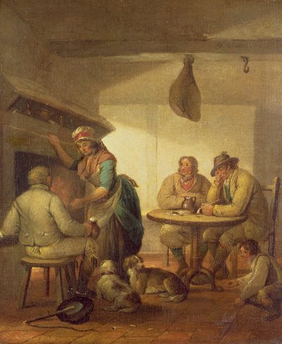 Country Folk By An Inn Fire, 1796 tekijältä George Morland
