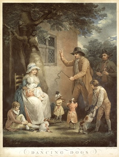 Tanssivat koirat, c. 1800 tekijältä George Morland