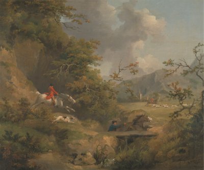 Ketunmetsästys mäkisellä maalla tekijältä George Morland