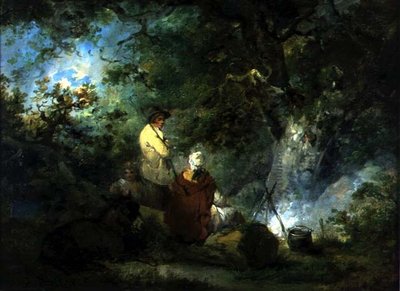Mustalaisia nuotiolla tekijältä George Morland