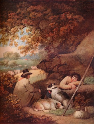 Shepherds Reposing, 1700-luku, 1919 tekijältä George Morland