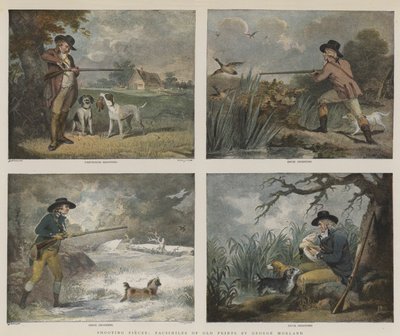 Shooting Pieces (chromolitho) tekijältä George Morland