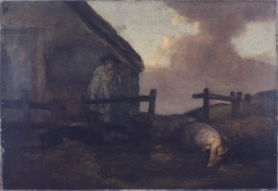 Sikapaimen (öljy kankaalle) tekijältä George Morland