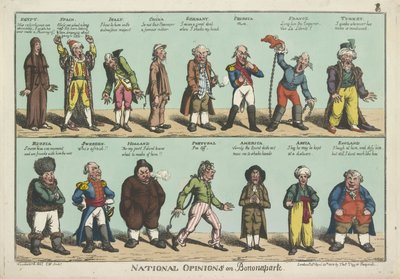 Kansalliset mielipiteet Napoleon Bonapartesta tekijältä George Moutard (after) Woodward