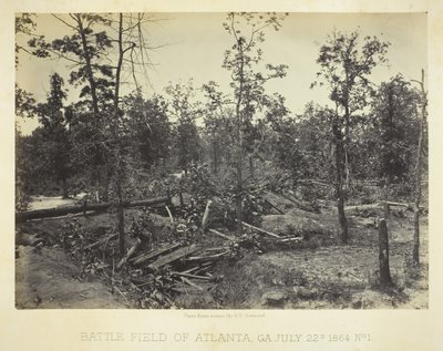 Battle Field of Atlanta, GA nro 1, 22. heinäkuuta 1864. tekijältä George N. Barnard