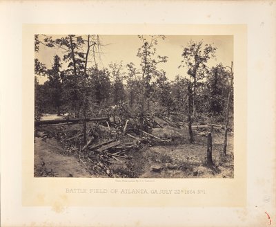 Atlantan taistelukenttä, Georgia, 22. heinäkuuta 1864, nro 1. tekijältä George N. Barnard