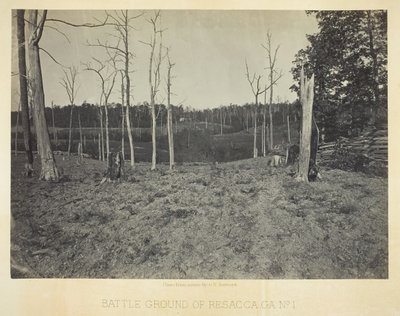 Battle Ground of Resacca, GA, nro 1, 1866. tekijältä George N. Barnard