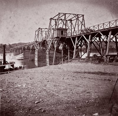 Silta Tennessee-joen yli Chattanoogassa, n. 1864. tekijältä George N. Barnard