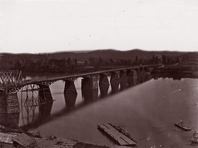 Silta Tennessee-joen yli Chattanoogassa, n. 1864. tekijältä George N. Barnard