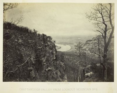 Chattanoogan laakso Lookout-vuorelta, nro 2 tekijältä George N. Barnard