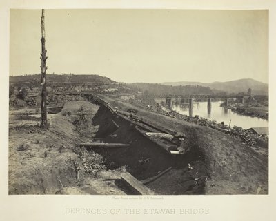 Etawah-sillan puolustus, 1866. tekijältä George N. Barnard