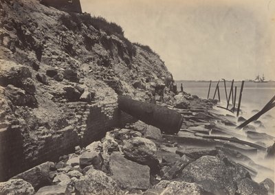 Näkymä Fort Sumpterin ulkopuolelta, 1860-luku. tekijältä George N. Barnard