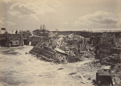Fort Sumpterin sisäkuva 1860-luvulta. tekijältä George N. Barnard