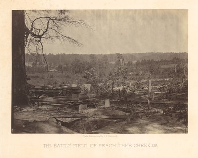 Peach Tree Creekin taistelukenttä, Georgia tekijältä George N. Barnard