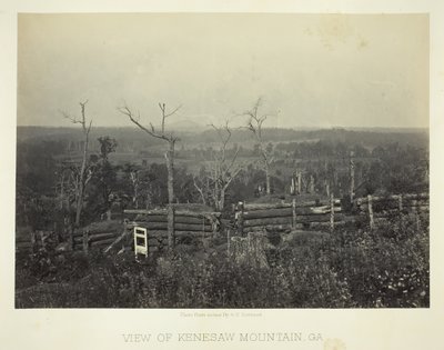 Näkymä Kenesaw-vuorelle, Ga., 1866. tekijältä George N. Barnard