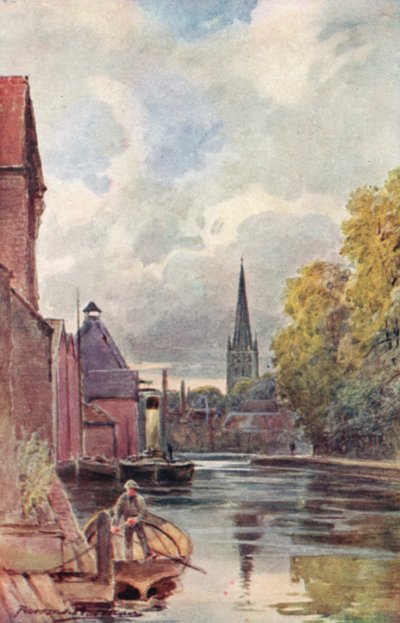 Katedraali King Street Ferryltä (väri litho) tekijältä George Parsons Norman