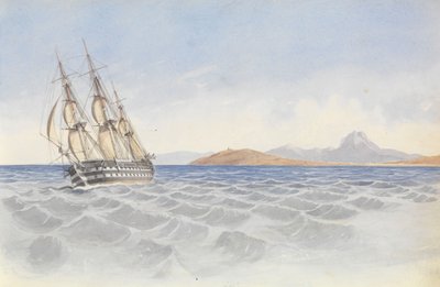 HMS "Bellerophon" Cape Carthagen edustalla, 26. huhtikuuta 1852. tekijältä George Pechell Mends