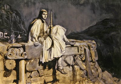 Kreikkalainen vartija (guassi paperille) tekijältä George Percy Jacob Hood