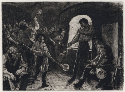 Lasinpuhallus (etsaus) tekijältä George Percy Jacomb Hood