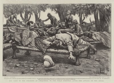 Haavoittuneiden hoito Omdurmanissa, kenttäsairaalassa Zeriba-hyökkäyksen jälkeen tekijältä George Percy Jacomb Hood