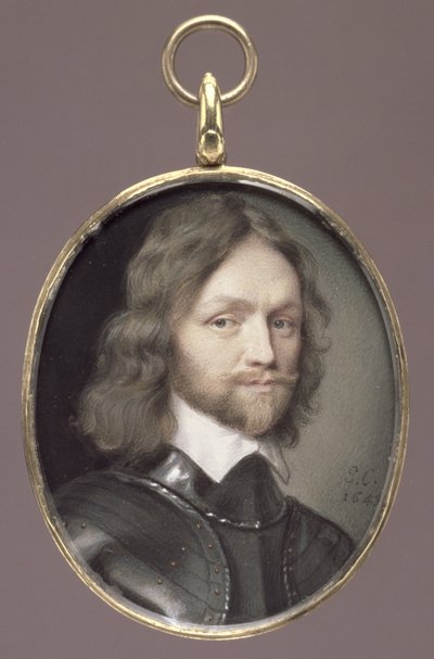 Kenraali Henry Ireton (1611-51) Irlannin parlamentaarinen kenraali ja lordivaramies (wc vellum kortilla) tekijältä George Perfect Harding