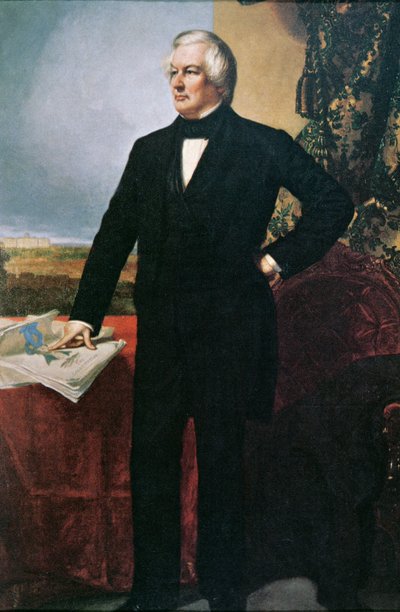 Millard Fillmore (1800-74) (väri litho) tekijältä George Peter Alexander (after) Healy