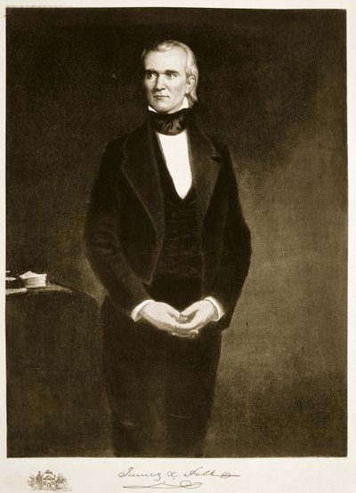 James K. Polk (1795-1849), Amerikan yhdysvaltojen 11. presidentti, pub. 1901 (syväpaino) tekijältä George Peter Alexander Healy