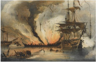 Navarinon meritaistelu 20. lokakuuta 1827 tekijältä George Philip Reinagle