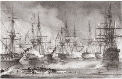 Navarinon meritaistelu 20. lokakuuta 1827, 1828 tekijältä George Philip Reinagle