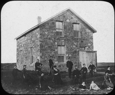 Uudisasukkaiden asuinpaikka, Kanada, 1800-luvun lopulla tekijältä George Philip and Son Ltd