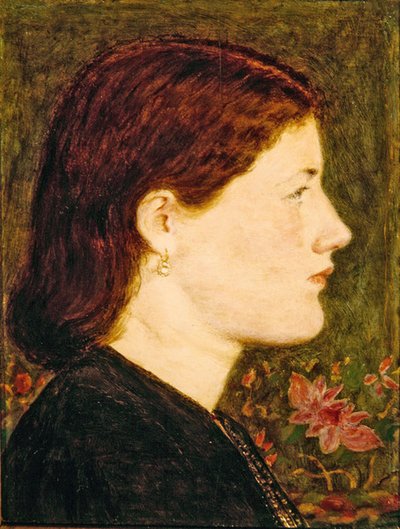 Tutkimus Ellen Smithistä, pää ja hartiat (öljy paneelissa) tekijältä George Price Boyce