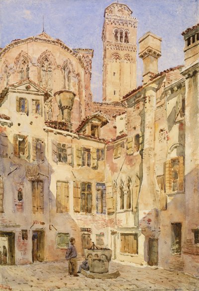 Frarin kirkko, Venetsia, Campiello San Roccosta, 1854 tekijältä George Price Boyce