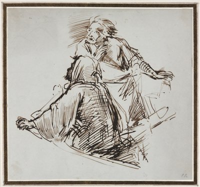 Kaksi mieshahmoa, n. 1829. tekijältä George Richmond