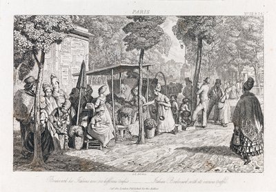 Boulevard Des Italiens, n. 1821 (etsaus) tekijältä George Robert Lewis