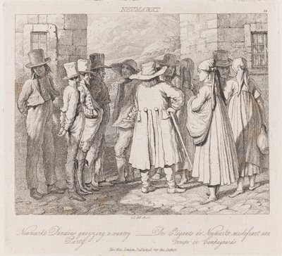 Dandies, Neumarket, n. 1821 (etsaus) tekijältä George Robert Lewis