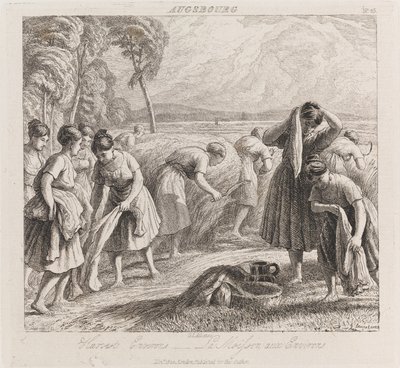 Harvest, Augsbourg, n. 1821 (etsaus) tekijältä George Robert Lewis
