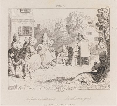 Industrious Group, Toul, n. 1821 (etsaus) tekijältä George Robert Lewis