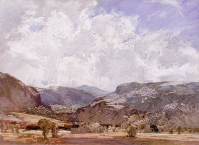 Conwy Valley - Keskipäivä (vartalon väri paperilla) tekijältä George Robert Rushton