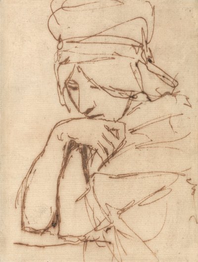 Pohdiskeleva nainen tekijältä George Romney