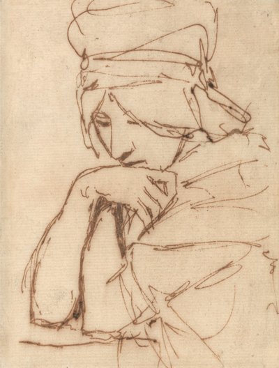 Mietiskelevä nainen tekijältä George Romney