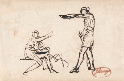 Soturi jättää hyvästit perheelleen, mahdollisesti Hektorin lähtö tekijältä George Romney